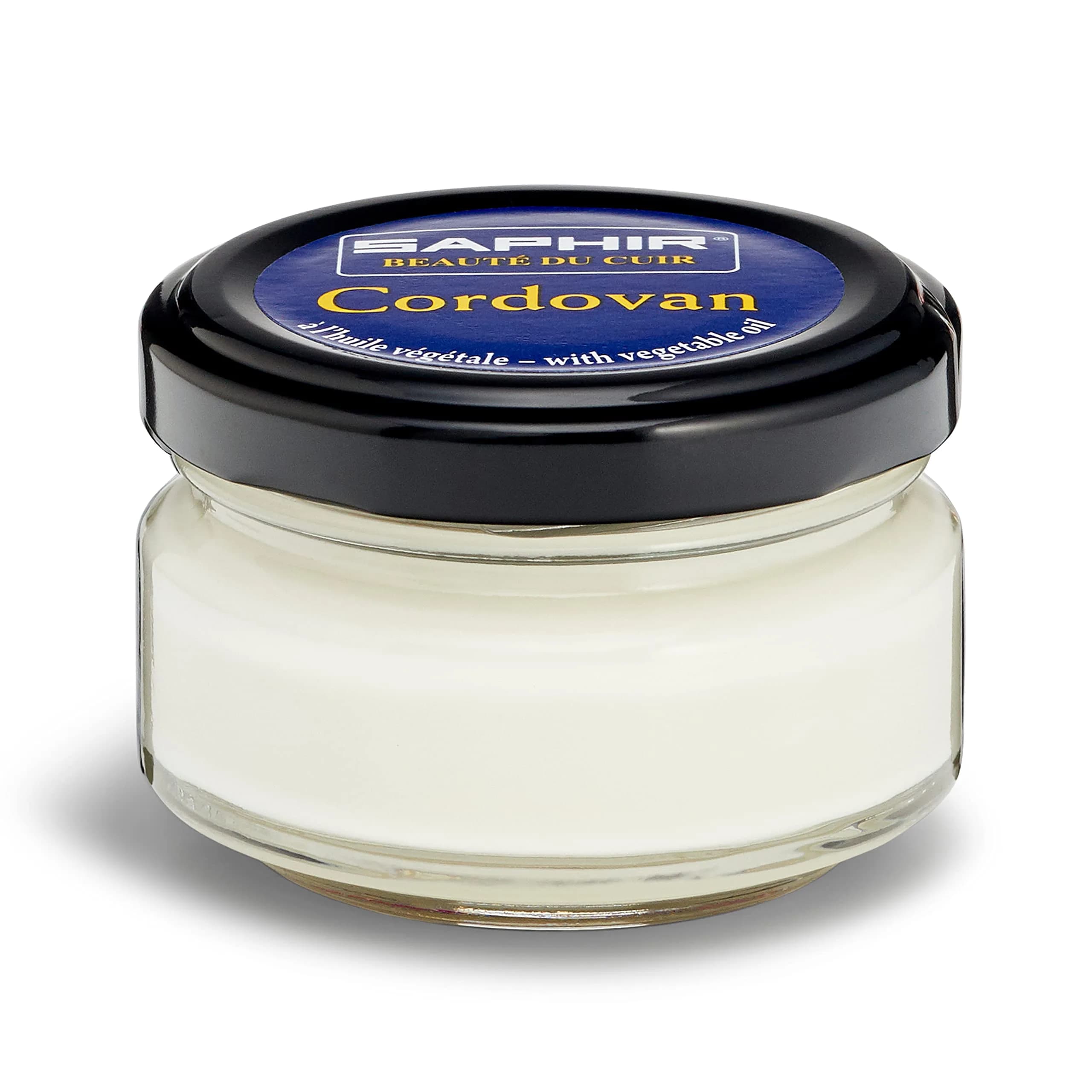 Saphir Crème Cordovan Shoe Polish 50ml (1.69 Fl Oz) | Natural Formula for Shell Cordovan Leather — Neutral