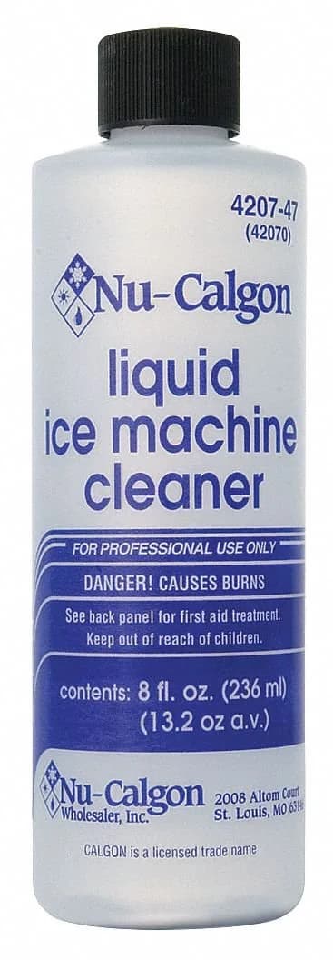 Nu-Calgon Ice Machine Cleaner 8oz | Rapid Scale Dissolving, NSF-Registered, Food-Grade, Equipment-Safe — Clear