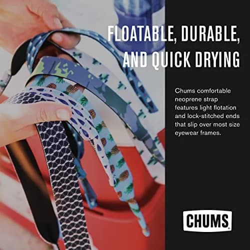 Chums Neoprene Classic Large Frame Eyewear Retainer - Red | 40.64cm (16") Floating Strap thumbnail 2