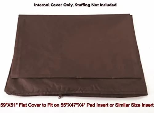 Dogbed4less Waterproof Internal Zipper Duvet Case for Jumbo/XXXL Pet Beds 150cm x 130cm (59"x51") | Protects Memory Foam Inserts thumbnail 4