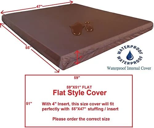Dogbed4less Waterproof Internal Zipper Duvet Case for Jumbo/XXXL Pet Beds 150cm x 130cm (59"x51") | Protects Memory Foam Inserts thumbnail 2