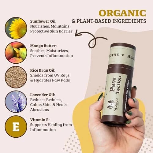 Natural Dog Company PawTection Dog Paw Wax – 2 oz Stick | Lick Safe, All-Natural Paw Protector for Hot Pavement & Rough Terrain thumbnail 3