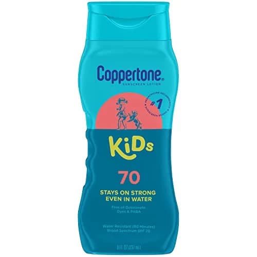 Coppertone Kids Sunscreen Lotion SPF 70 Water Resistant 8 Fl Oz | Pediatrician Recommended, Broad Spectrum UVA/UVB thumbnail 1