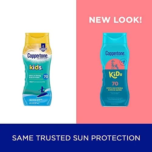 Coppertone Kids Sunscreen Lotion SPF 70 Water Resistant 8 Fl Oz | Pediatrician Recommended, Broad Spectrum UVA/UVB thumbnail 2