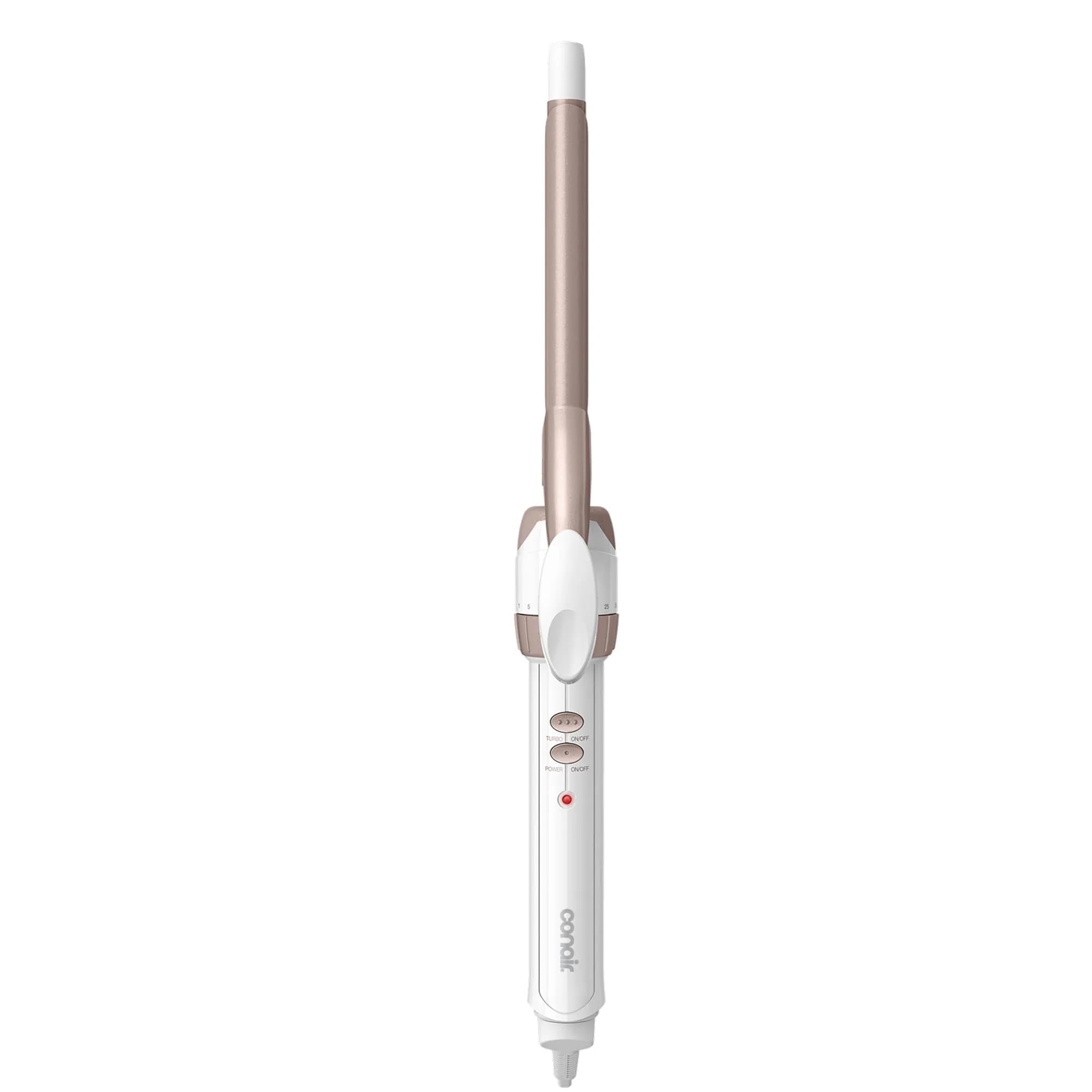 Conair Double Ceramic 1/2-Inch Curling Iron White/Rose Gold | Creates Tight Curls All Day