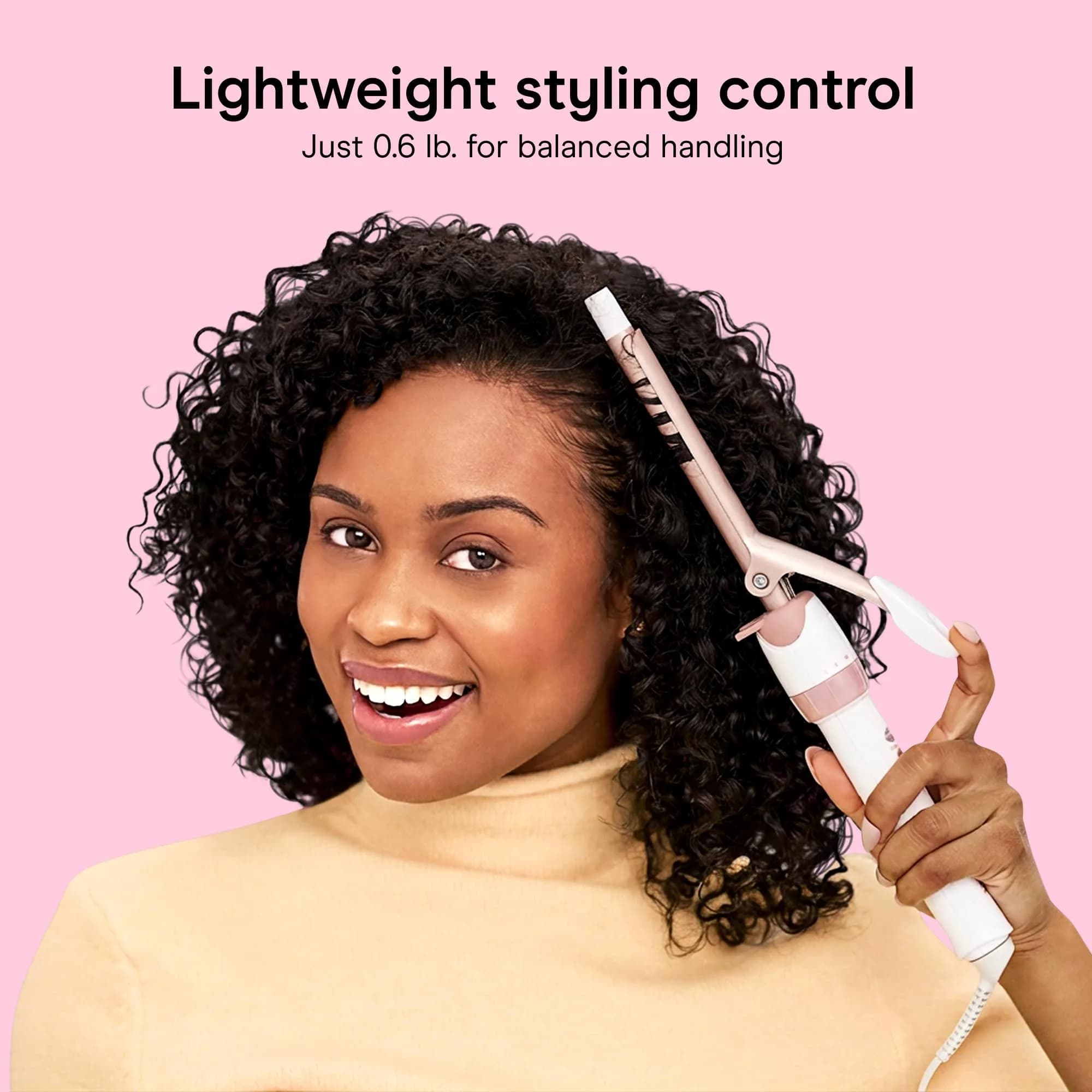 Conair Double Ceramic 1/2-Inch Curling Iron White/Rose Gold | Creates Tight Curls All Day - view 5