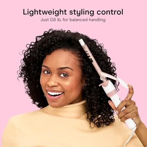 Conair Double Ceramic 1/2-Inch Curling Iron White/Rose Gold | Creates Tight Curls All Day thumbnail 5