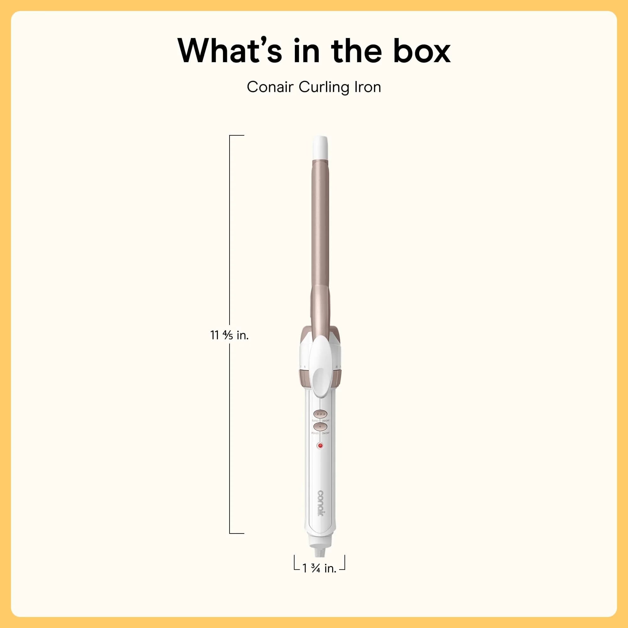 Conair Double Ceramic 1/2-Inch Curling Iron White/Rose Gold | Creates Tight Curls All Day - view 7