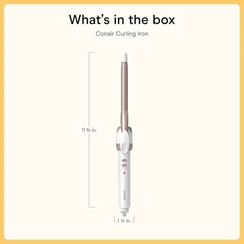 Conair Double Ceramic 1/2-Inch Curling Iron White/Rose Gold | Creates Tight Curls All Day thumbnail 7