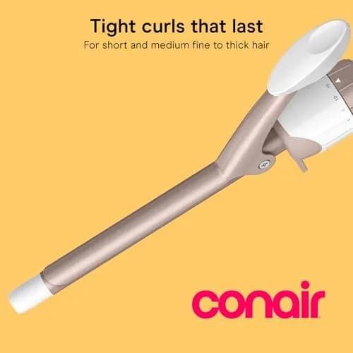 Conair Double Ceramic 1/2-Inch Curling Iron White/Rose Gold | Creates Tight Curls All Day thumbnail 2