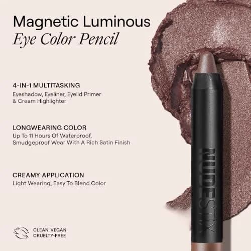 Nudestix Magnetic Luminous Eye Color – 4-in-1 Cream Eyeshadow Stick, 1 Count | Long-Wear, Waterproof Satin Finish | Vegan & Cruelty-Free thumbnail 3