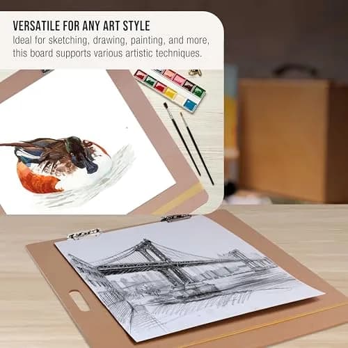 U.S. Art Supply 23" x 26" Artist Sketch Tote Board - Lightweight Hardboard | Portable & Durable Art Surface thumbnail 5