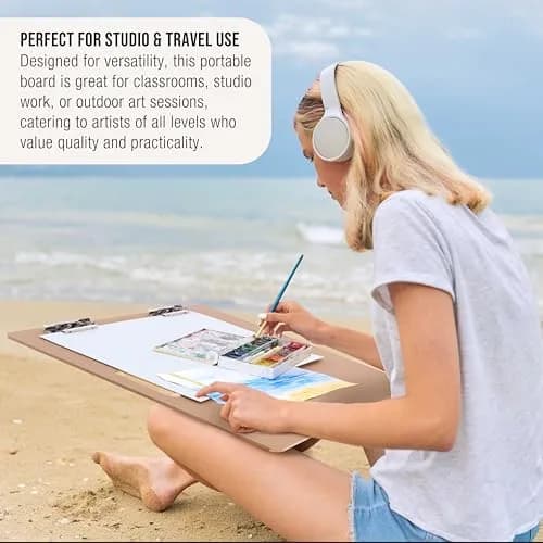 U.S. Art Supply 23" x 26" Artist Sketch Tote Board - Lightweight Hardboard | Portable & Durable Art Surface thumbnail 6