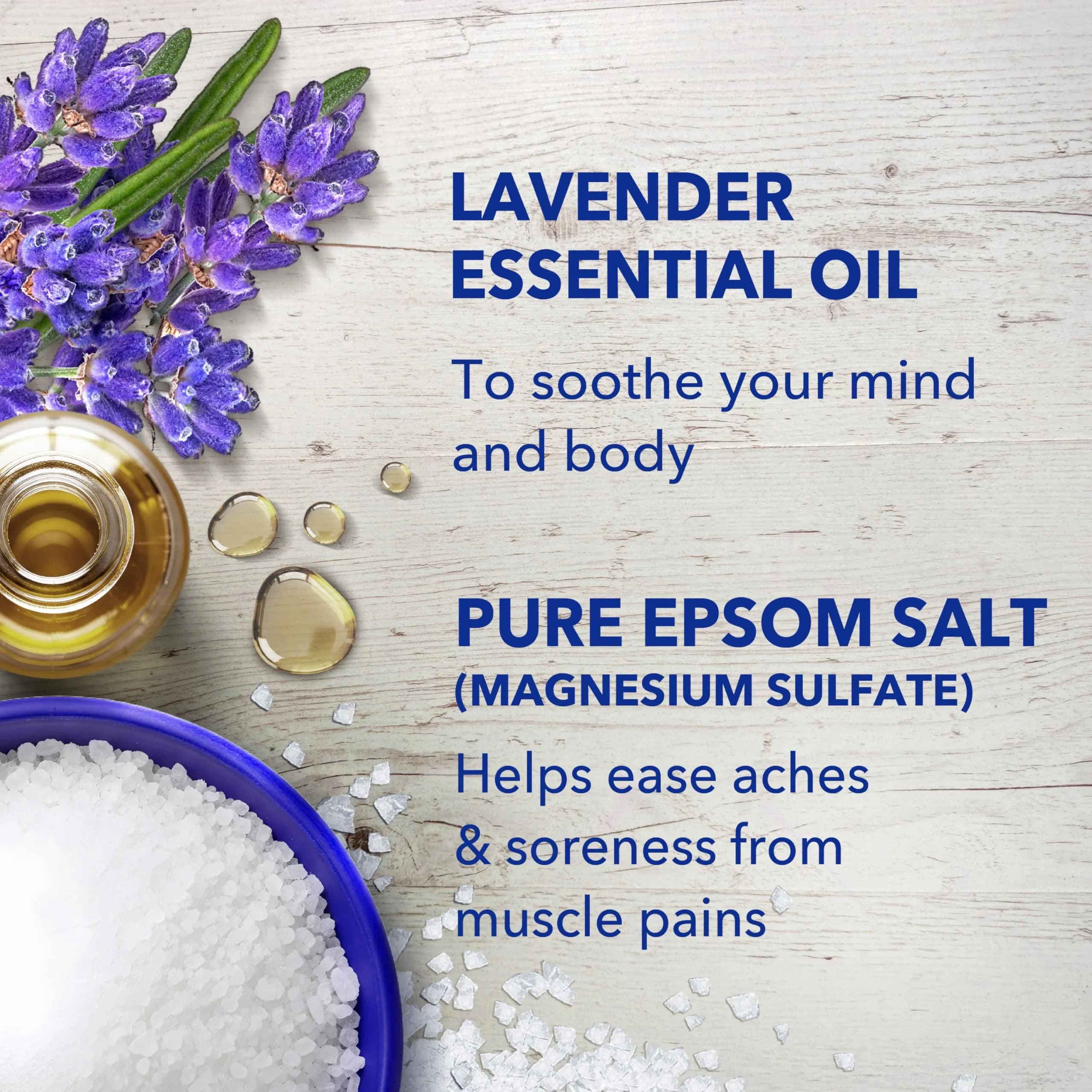Dr Teal's Epsom Salt Soaking Solution, Soothe & Sleep Lavender, 1.36 kg (48 oz) | USA Import for Muscle Relief - view 6