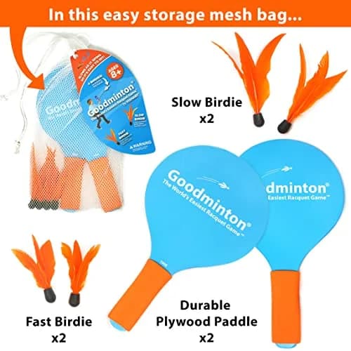 Goodminton The World's Easiest Racquet Game Set 33cm (13in) | Fun Indoor Outdoor Paddle Game thumbnail 4