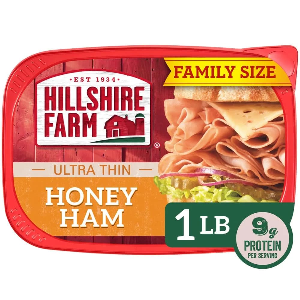 Hillshire Farm Honey Ham 16 oz | Ultra Thin Sliced, Slow Roasted, No Artificial Preservatives - main product image