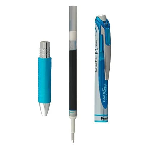 Pentel EnerGel Deluxe RTX Retractable Gel Pen, Medium Line, Sky Blue Ink, 2-Pack | Smooth Ink Flow Writing Instrument thumbnail 5