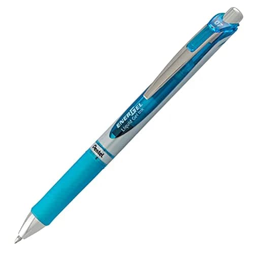 Pentel EnerGel Deluxe RTX Retractable Gel Pen, Medium Line, Sky Blue Ink, 2-Pack | Smooth Ink Flow Writing Instrument thumbnail 2