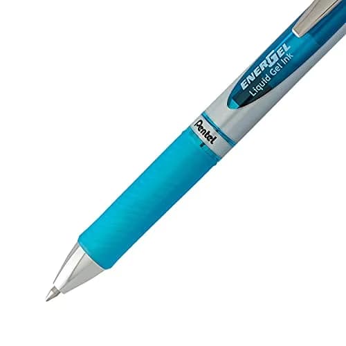 Pentel EnerGel Deluxe RTX Retractable Gel Pen, Medium Line, Sky Blue Ink, 2-Pack | Smooth Ink Flow Writing Instrument thumbnail 3