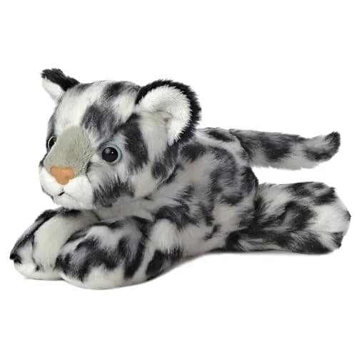 Aurora Mini Flopsie 8 inch (20.32 cm) Snow Leopard Plush Toy | Soft & Adorable Animal thumbnail 1