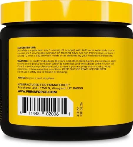 Primaforce Beta Alanine Powder 200g (7.1oz) | NSF Certified GMP Compliant Facility thumbnail 3