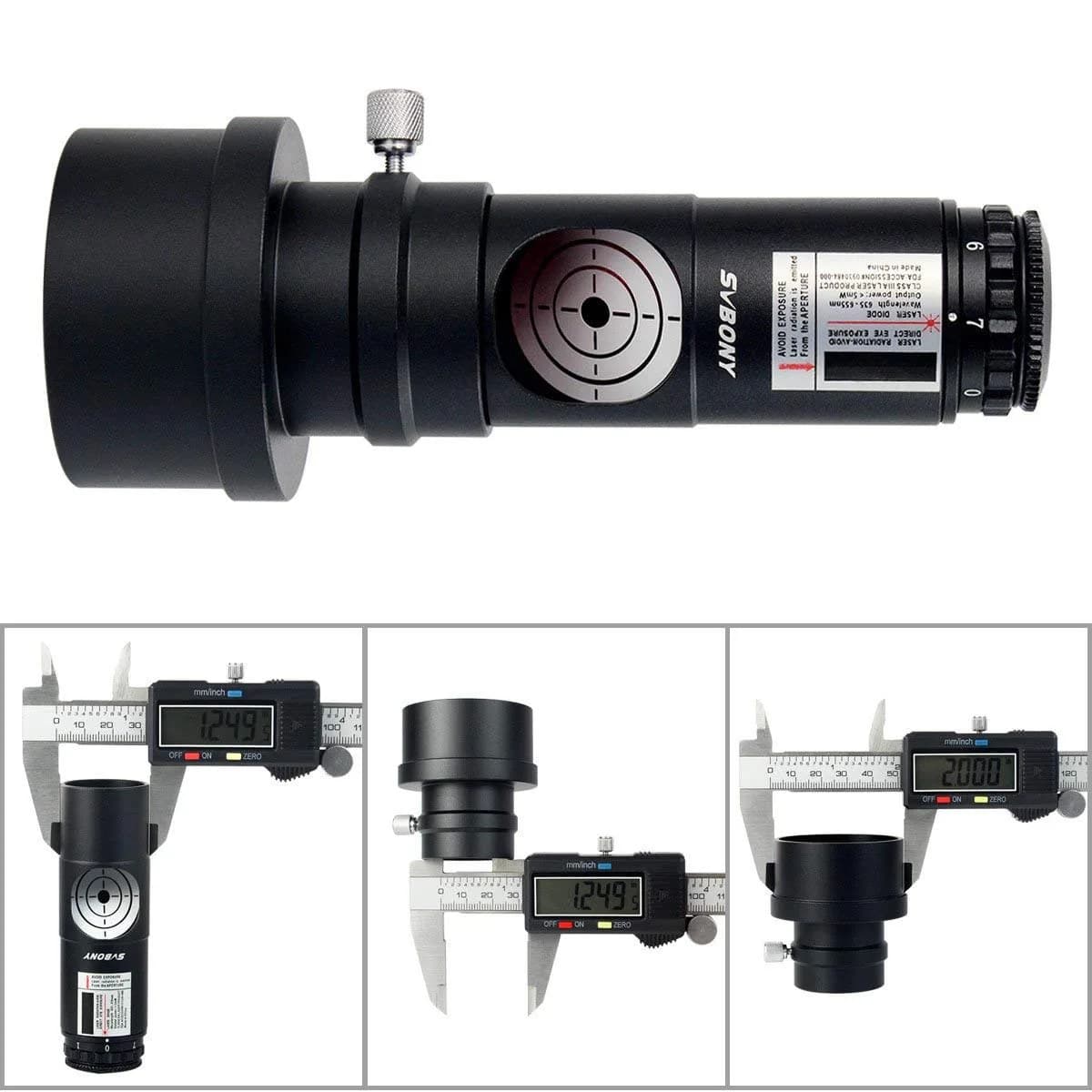 SVBONY Red Laser Collimator 1.25"/2" with 7 Brightness Levels | Newtonian & SCT Telescope Alignment Tool - view 5