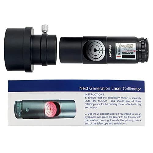 SVBONY Red Laser Collimator 1.25"/2" with 7 Brightness Levels | Newtonian & SCT Telescope Alignment Tool thumbnail 7