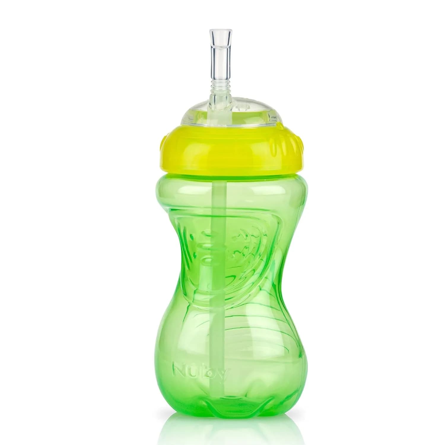 Nuby No-Spill Easy Grip Sippy Cup 300ml (10oz) 3-Pack | Spill-Proof Soft Straw Training Cup for Toddlers 12+ Months thumbnail 6