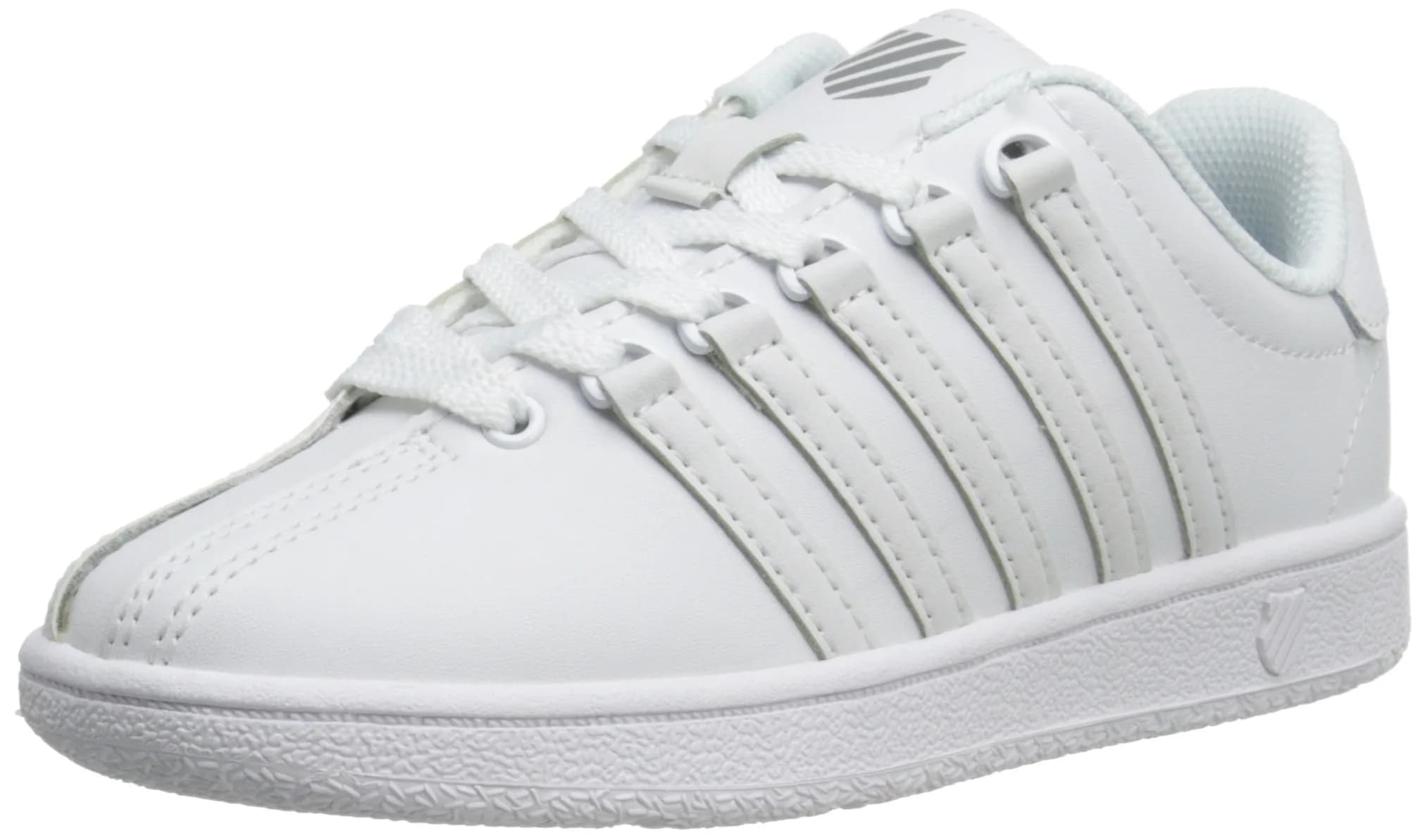 K-Swiss Kid's Classic VN Sneaker, White/White, 1 M Little Kid | Heritage Style with All-Day Support — White/White