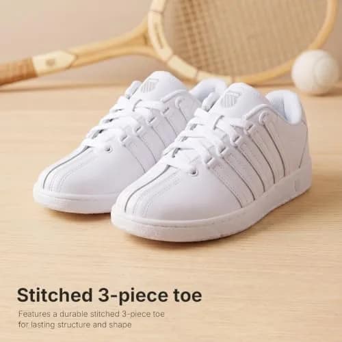 K-Swiss Kid's Classic VN Sneaker, White/White, 1 M Little Kid | Heritage Style with All-Day Support thumbnail 5
