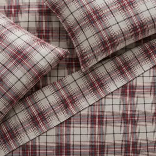 Eddie Bauer Twin Sheet Set with Fitted Sheet & Pillowcase | 100% Cotton Flannel for Cozy Comfort thumbnail 3