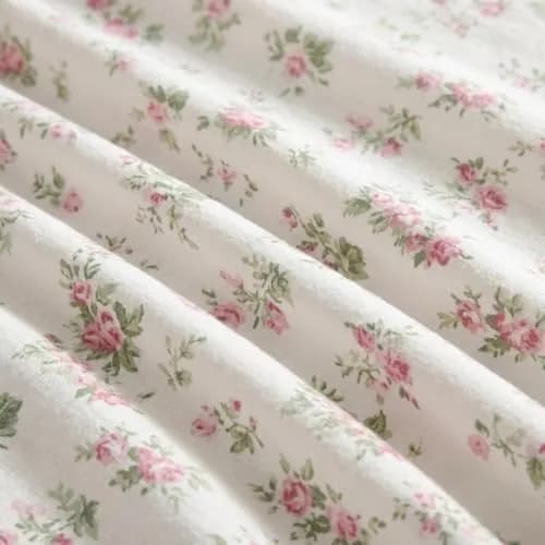 Laura Ashley Twin Sheet Set with Fitted Sheet & Pillowcase | 100% Cotton Flannel, Soft & Cozy (70-120 chars) thumbnail 5