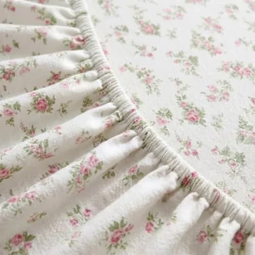 Laura Ashley Twin Sheet Set with Fitted Sheet & Pillowcase | 100% Cotton Flannel, Soft & Cozy (70-120 chars) thumbnail 6