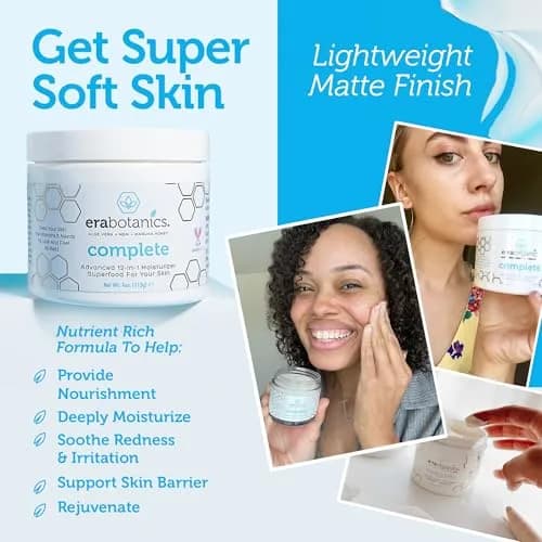 Era Organics Manuka Honey Face Cream - Complete 12-in-1 Daily Moisturizer for All Skin Types thumbnail 5