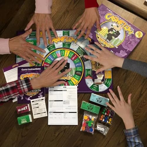 Rich Dad CASHFLOW Board Game, Educational Business & Finance Literacy Game for Ages 14+ (Purple, 11 x 15 inches) thumbnail 4