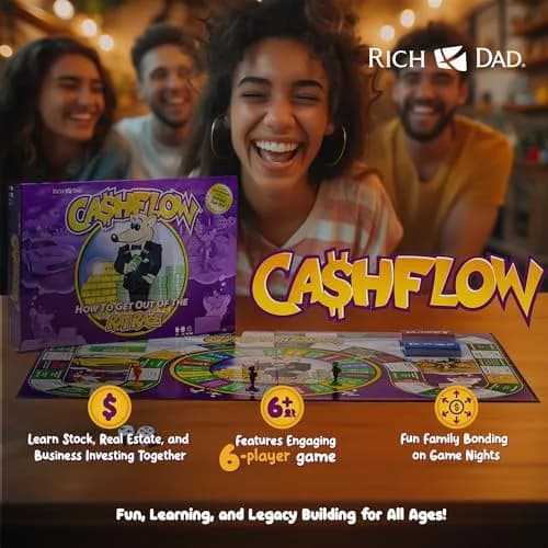 Rich Dad CASHFLOW Board Game, Educational Business & Finance Literacy Game for Ages 14+ (Purple, 11 x 15 inches) thumbnail 2