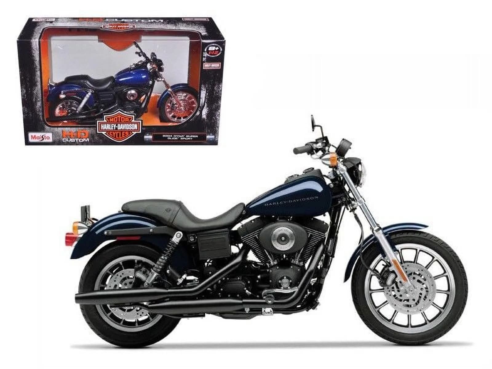 Maisto 2004 Harley Davidson Dyna Super Glide Sport Bike 1/12 Motorcycle Model Blue | Detailed Diecast Collectible