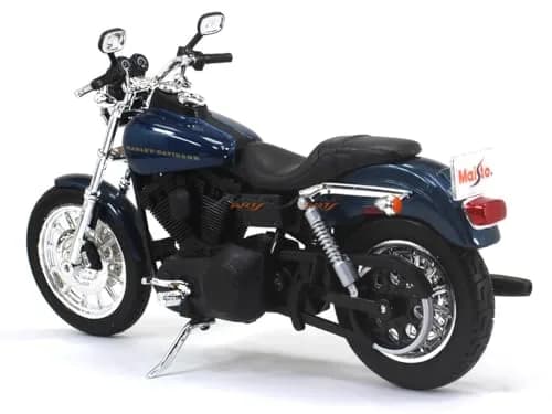 Maisto 2004 Harley Davidson Dyna Super Glide Sport Bike 1/12 Motorcycle Model Blue | Detailed Diecast Collectible thumbnail 5