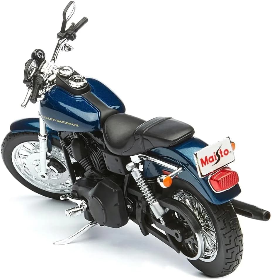 Maisto 2004 Harley Davidson Dyna Super Glide Sport Bike 1/12 Motorcycle Model Blue | Detailed Diecast Collectible thumbnail 3