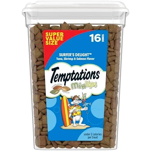Temptations Classic Crunchy and Soft Cat Treats, Tasty Chicken Flavor, 36 oz (1.02 kg) | 12-Pack for Adult Cats — Tuna, Shrimp, Salmon