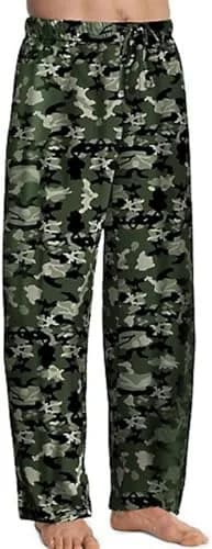 Hanes Men's ComfortSoft Cotton Printed Lounge Pants, 31" Inseam, Pockets, Drawstring/Elastic Waist, Camo, 5X-Large | Relaxed Fit Comfort thumbnail 1