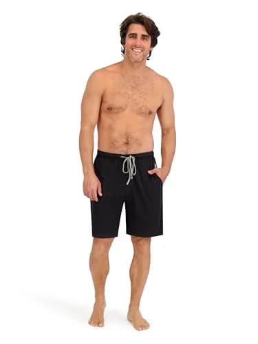Hanes Jersey Lounge Shorts 5X Big | Drawstring Waistband, Active Grey Heather/Black thumbnail 8