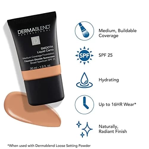 Dermablend Smooth Liquid Foundation SPF 25 40N Chestnut | Medium Coverage, Hydrating, All Skin Types thumbnail 3