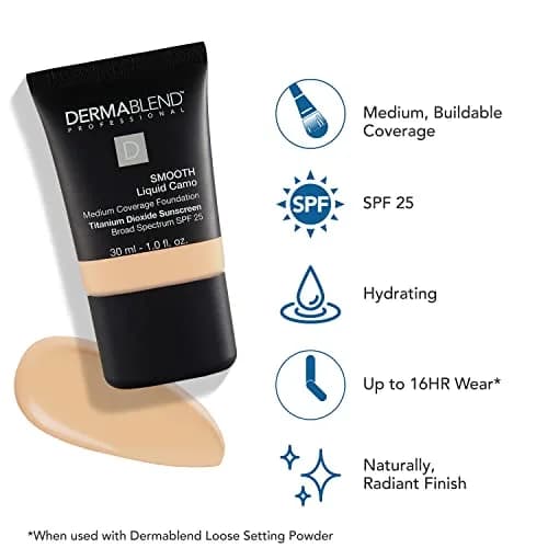 Dermablend Smooth Liquid Camo Foundation SPF 25 | Hydrating, Medium to Full Coverage, 1 fl oz thumbnail 3