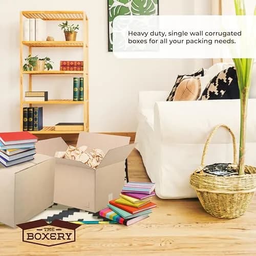 The Boxery Heavy Duty 16 x 12 x 10" Cardboard Boxes 25 Pack | Strong, Recyclable Shipping & Storage thumbnail 6