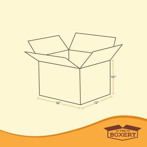The Boxery Heavy Duty 16 x 12 x 10" Cardboard Boxes 25 Pack | Strong, Recyclable Shipping & Storage thumbnail 3