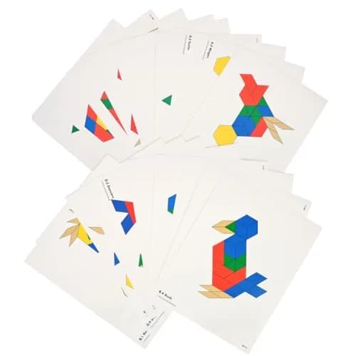 LEARNING ADVANTAGE Pattern Block Cards, Set of 20 | Shapes & Geometry for Kids thumbnail 6