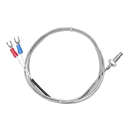 HiLetgo K Type Temperature Sensor Probes 1M Stainless Steel | 0-400°C Range, M6 Screw, 5 Pack thumbnail 1