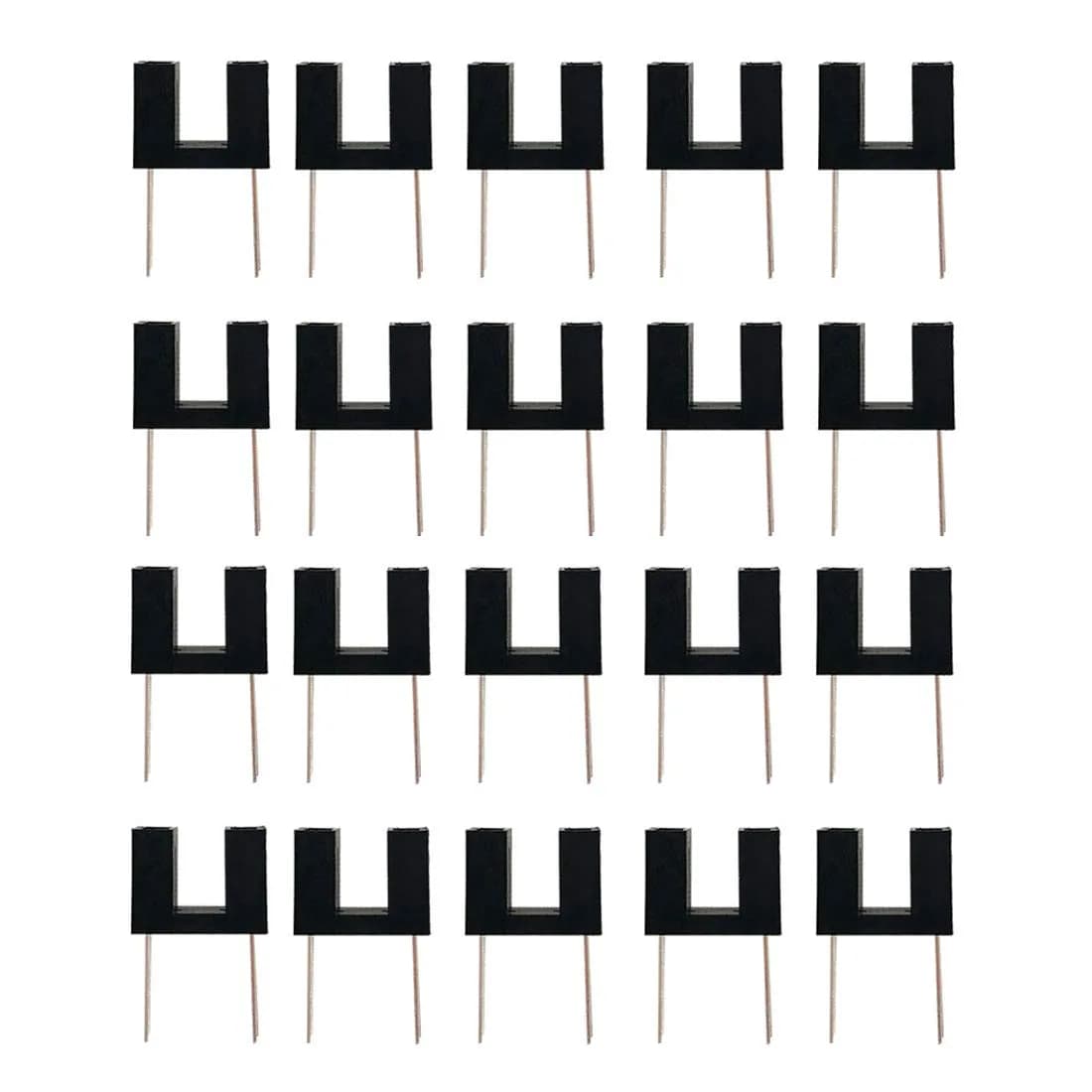 HiLetgo ITR9608-F DIP-4 Opto Photo Interrupter Optical Sensor, 20 pcs | Normally Open, 20A — Black