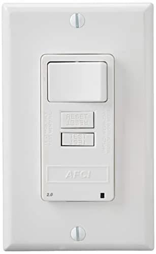 Leviton AFSW1-W 15A AFCI/Switch Combination Outlet, 125V, White | Protects Against Electrical Fires thumbnail 2